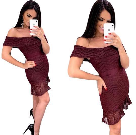 vestido curto de trico