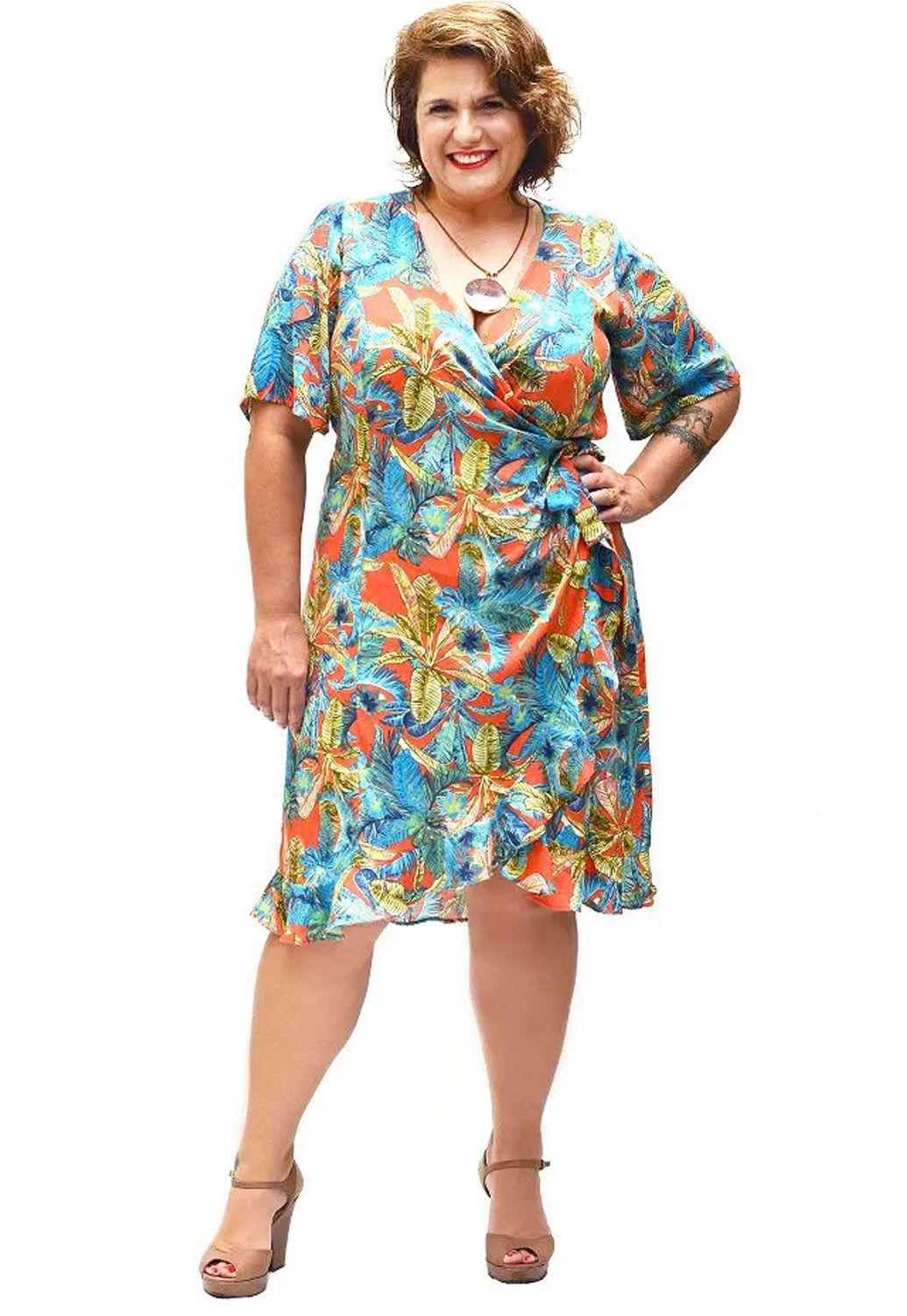 vestidos viscose plus size