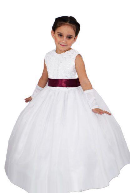 Vestido de dama formatura florista longo branco com luva e faixa opção de  cores p4 - PARTYLIGHT ATELIER DAS NOIVAS - Roupas Femininas - Magazine Luiza