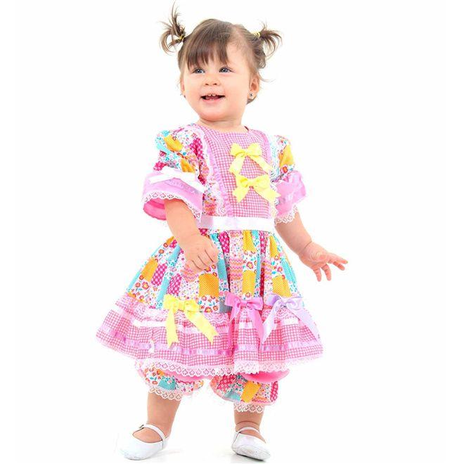 vestido de quadrilha para bebe de 2 anos