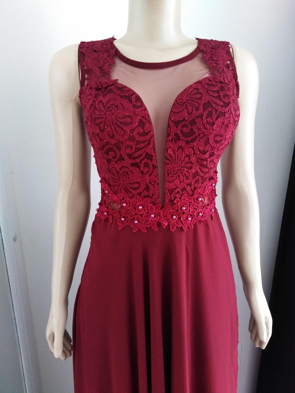 vestido longo para madrinha de casamento marsala