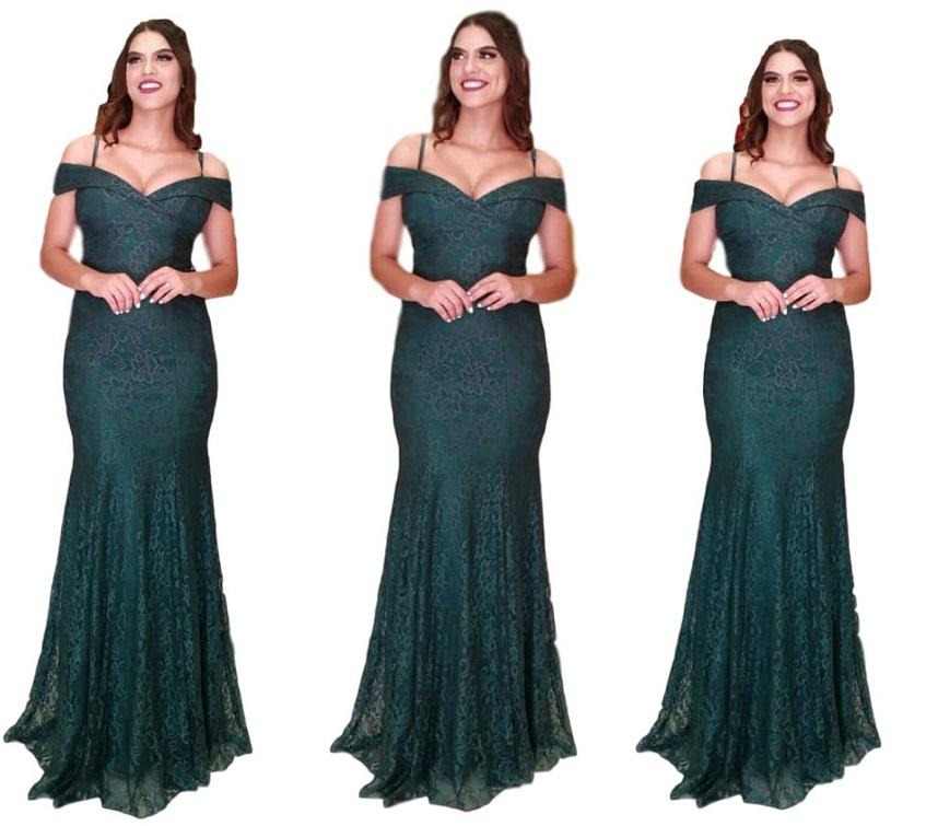 vestidos de renda longo para festa