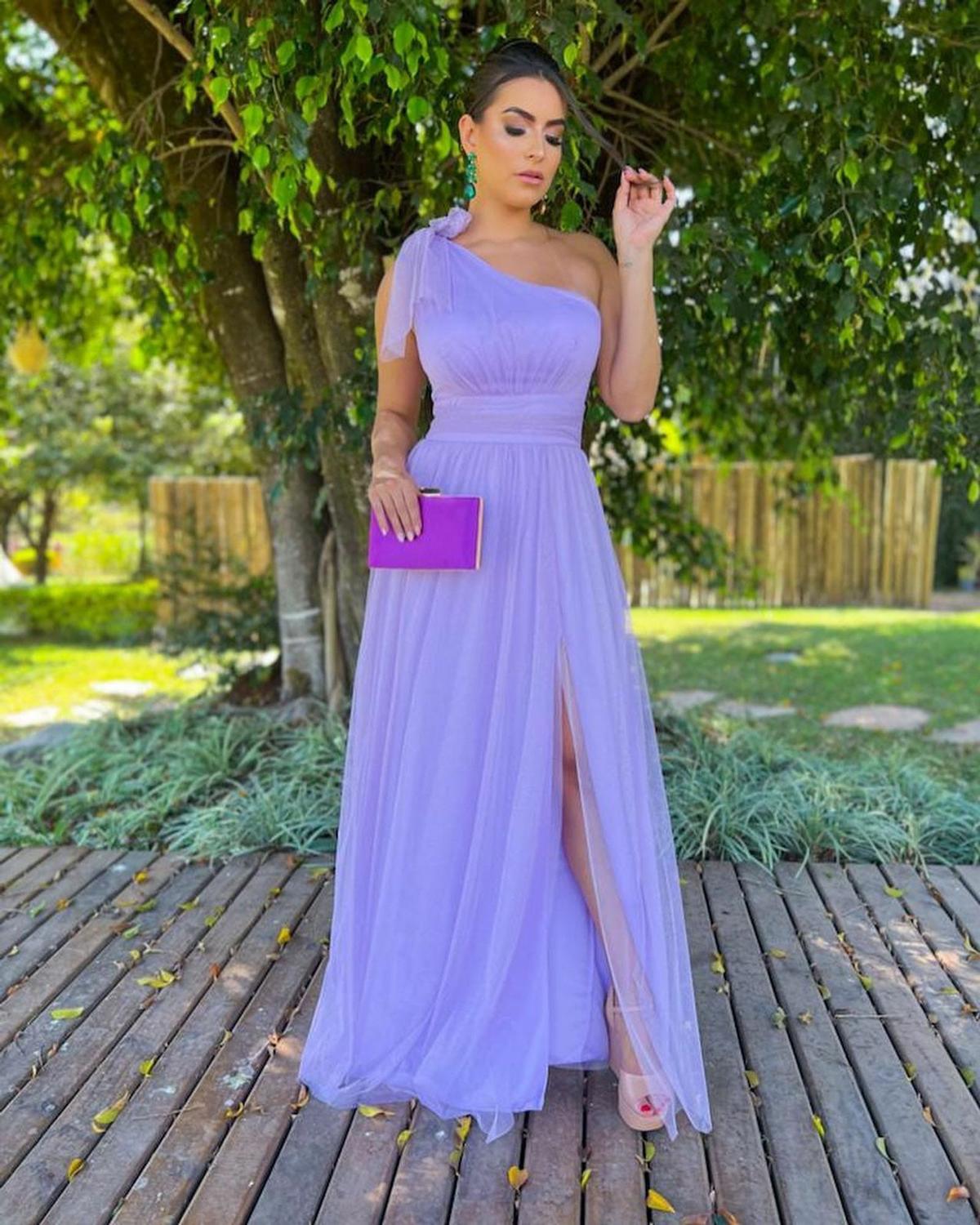 Vestido de festa madrinha debutante casamento Beatriz Tule com