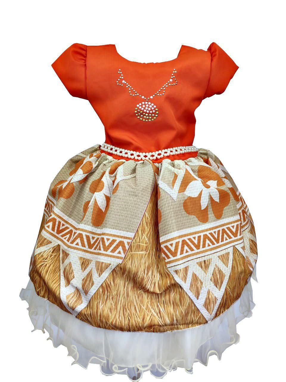 vestido moana baby luxo