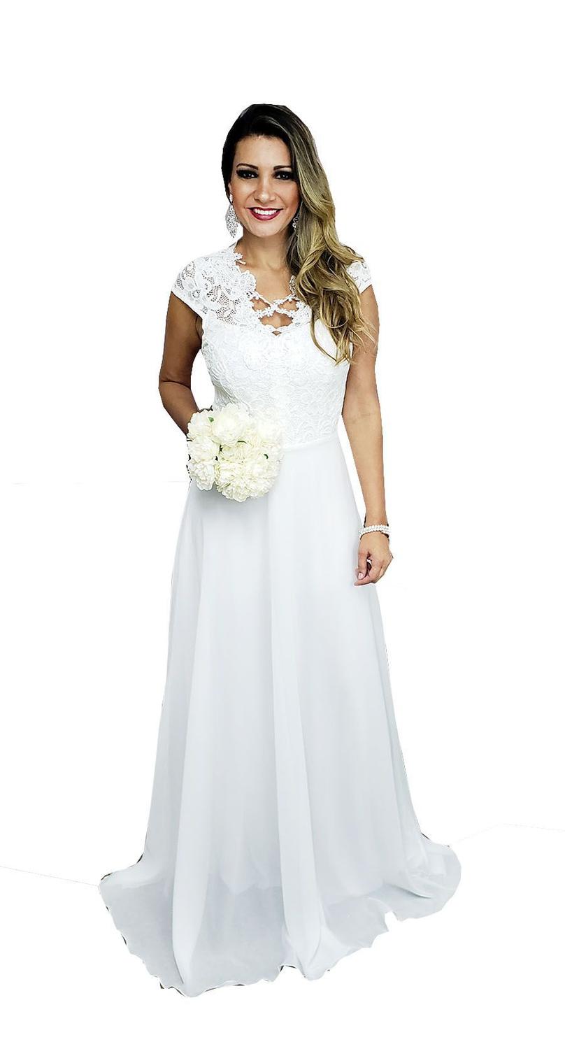 modelos de vestidos simples para casamento no civil