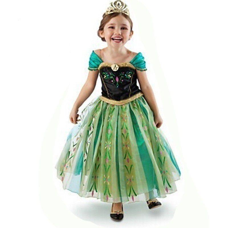 Fantasia Infantil Vestido Da Frozen Simples Vestido Fantasia