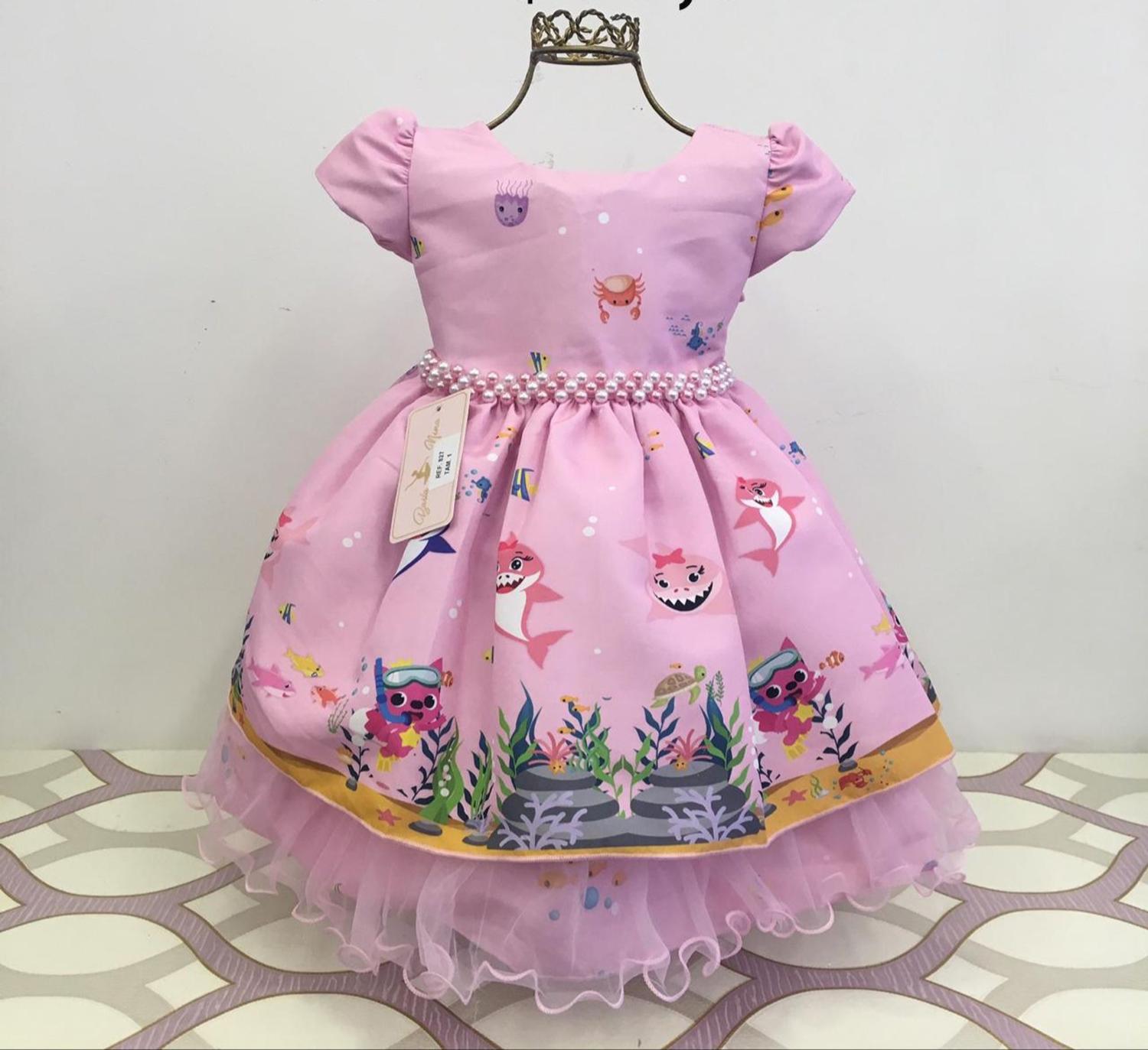 vestido de aniversário rosa