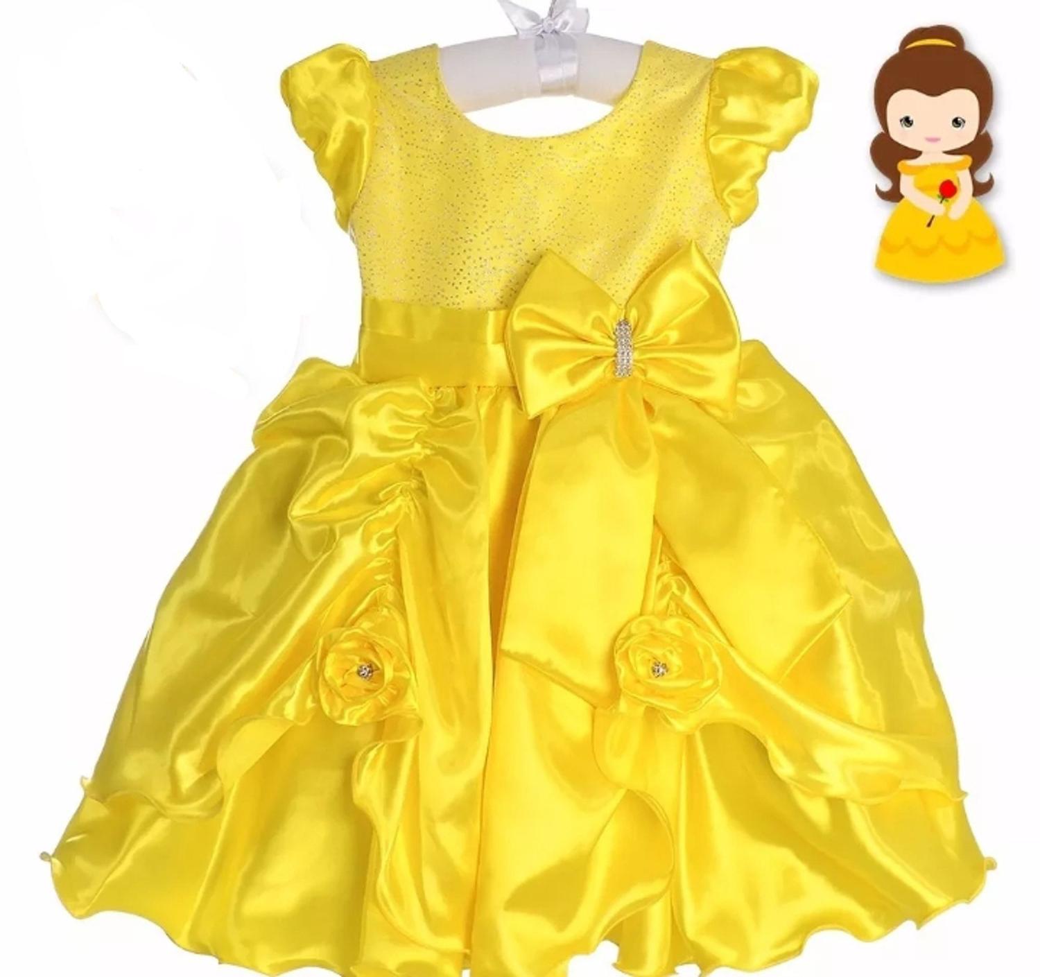 vestido de cetim infantil para festa