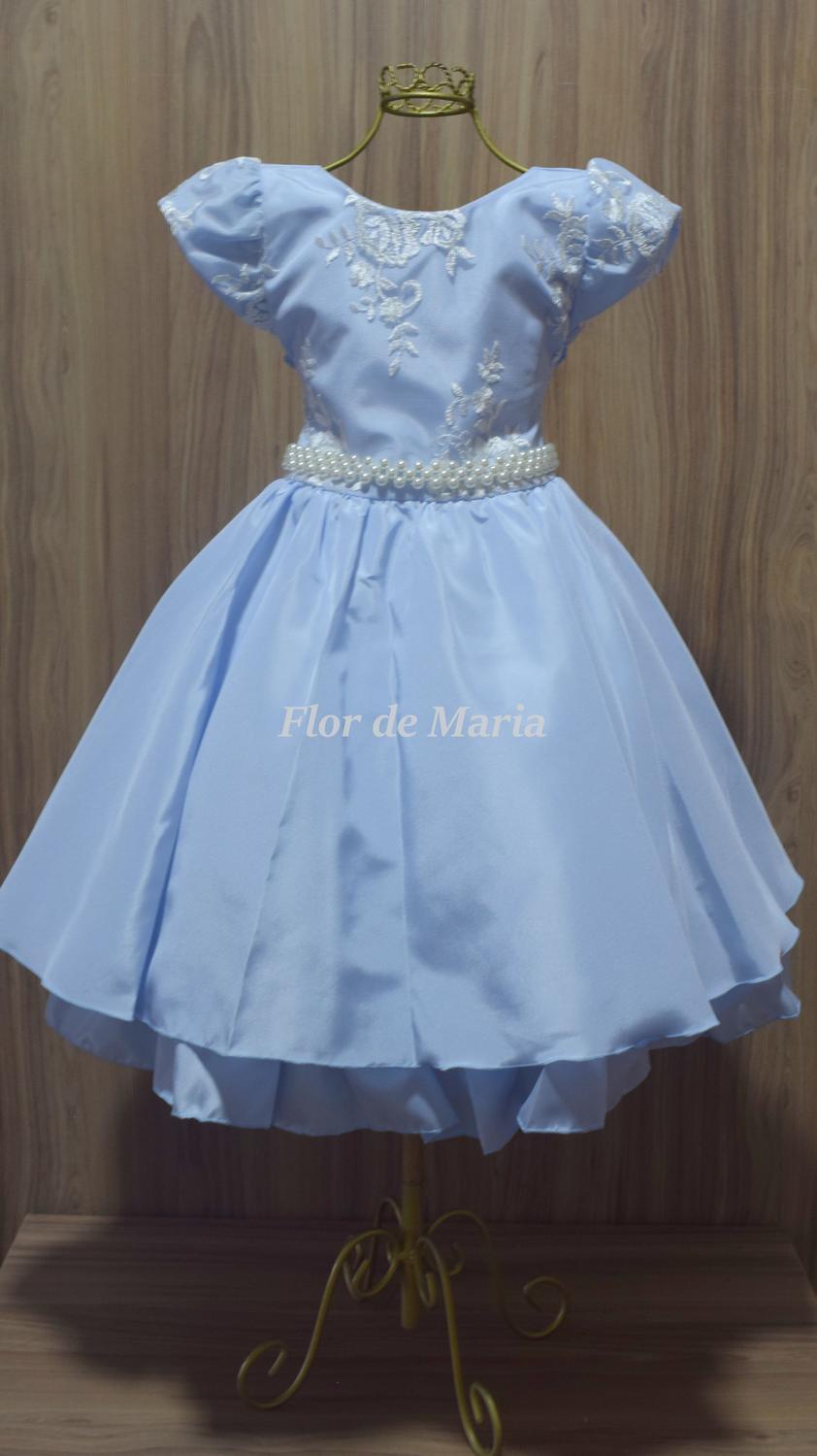 Vestido Festa Infantil Princesa Elsa Frozen Cinderela Azul Serenity Daminha  Aia - CONFECÇÕES SAPEQUINHA - Vestido Infantil - Magazine Luiza