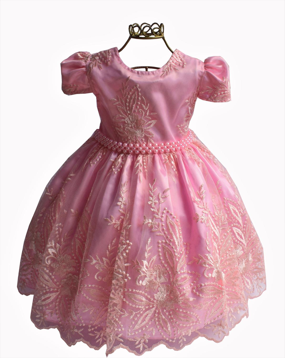 vestido de aniversário rosa