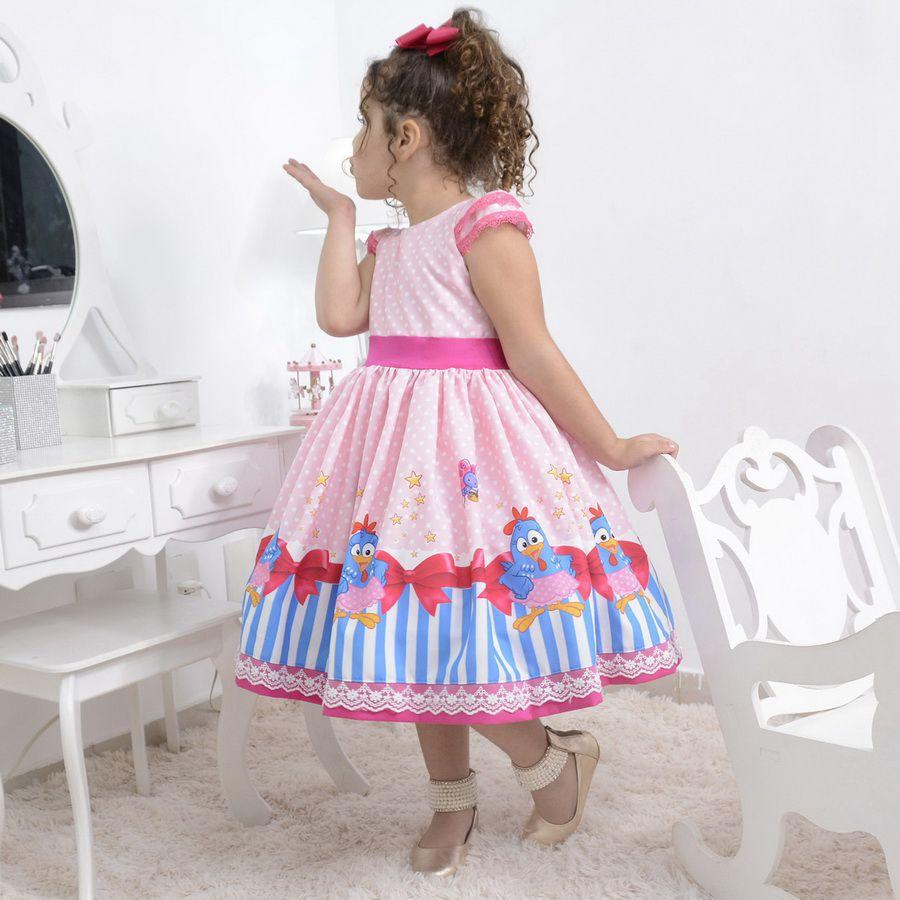 Vestido festa infantil tema galinha pintadinha rosa - Moderna Meninas -  Vestido Infantil - Magazine Luiza