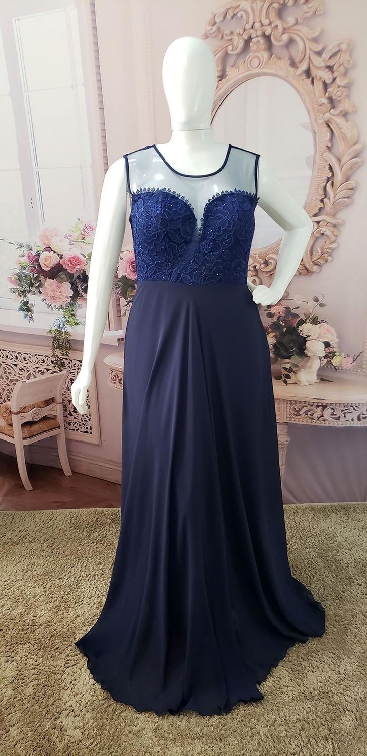vestido de festa longo azul royal