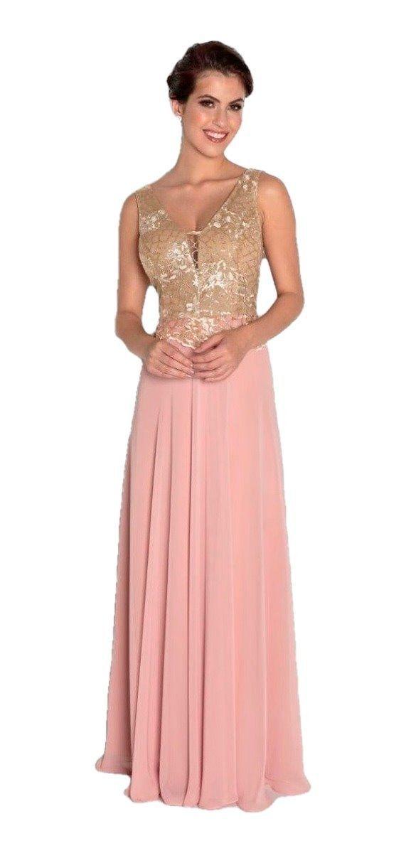 Vestido Festa Longo Renda Dourado C/ Preto Marinho Marsala - Phize9596 -  Vestido Feminino - Magazine Luiza