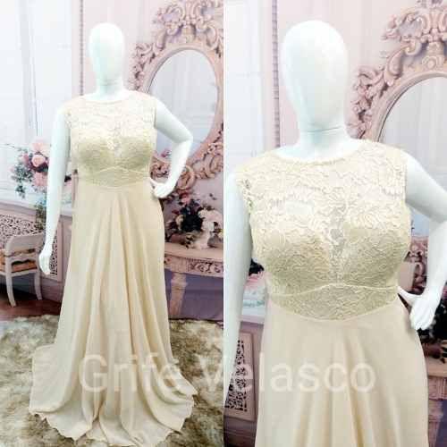 vestido bege madrinha casamento