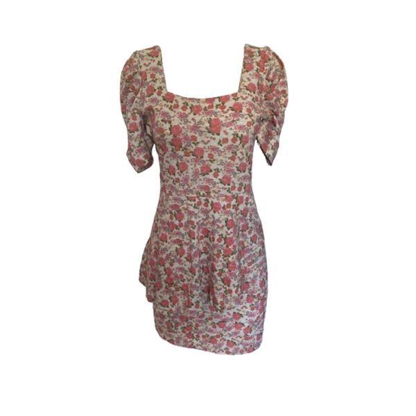 Vestido Florido Cinza Hering Roupas Femininas Magazine Luiza