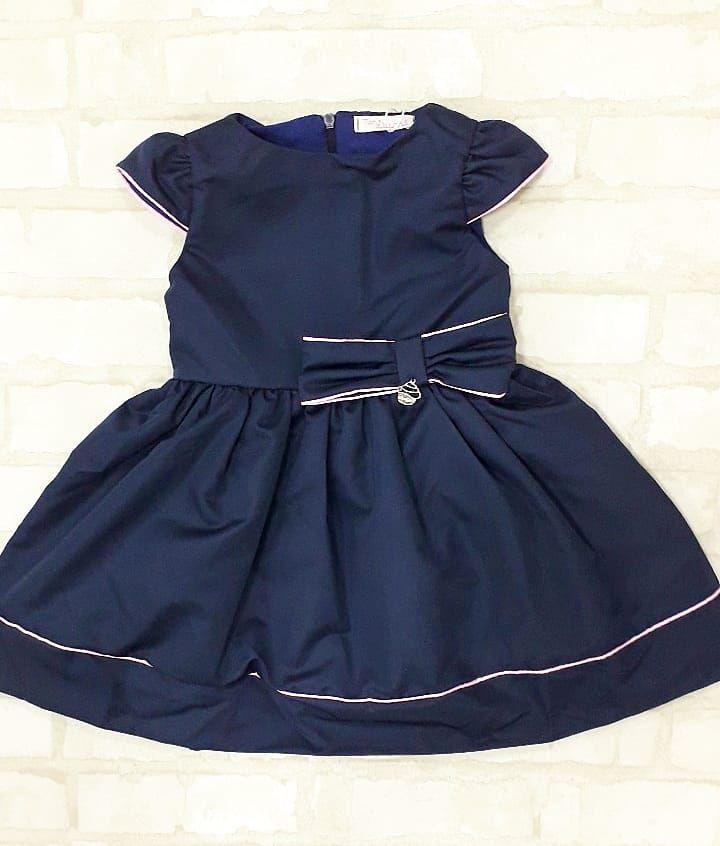 vestido de festa azul marinho infantil