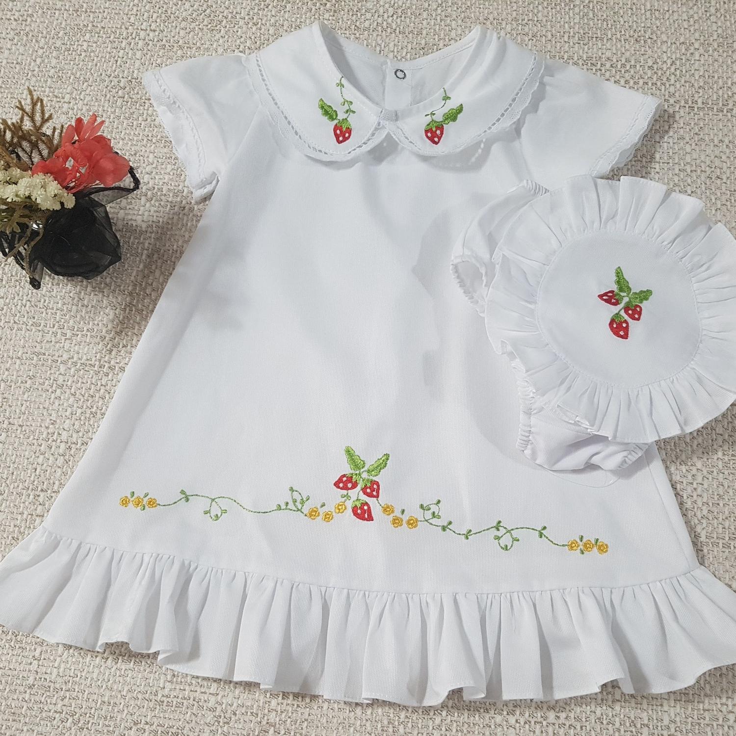 vestido infantil bordado