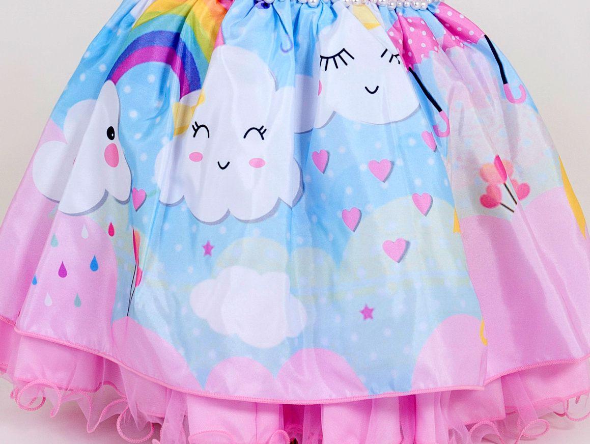 vestido infantil nuvem