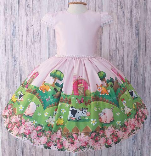 vestido fazendinha infantil