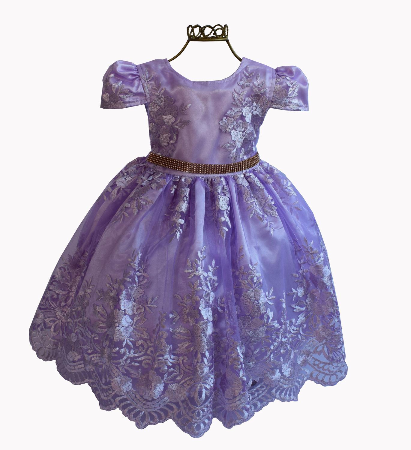 vestido infantil lilás