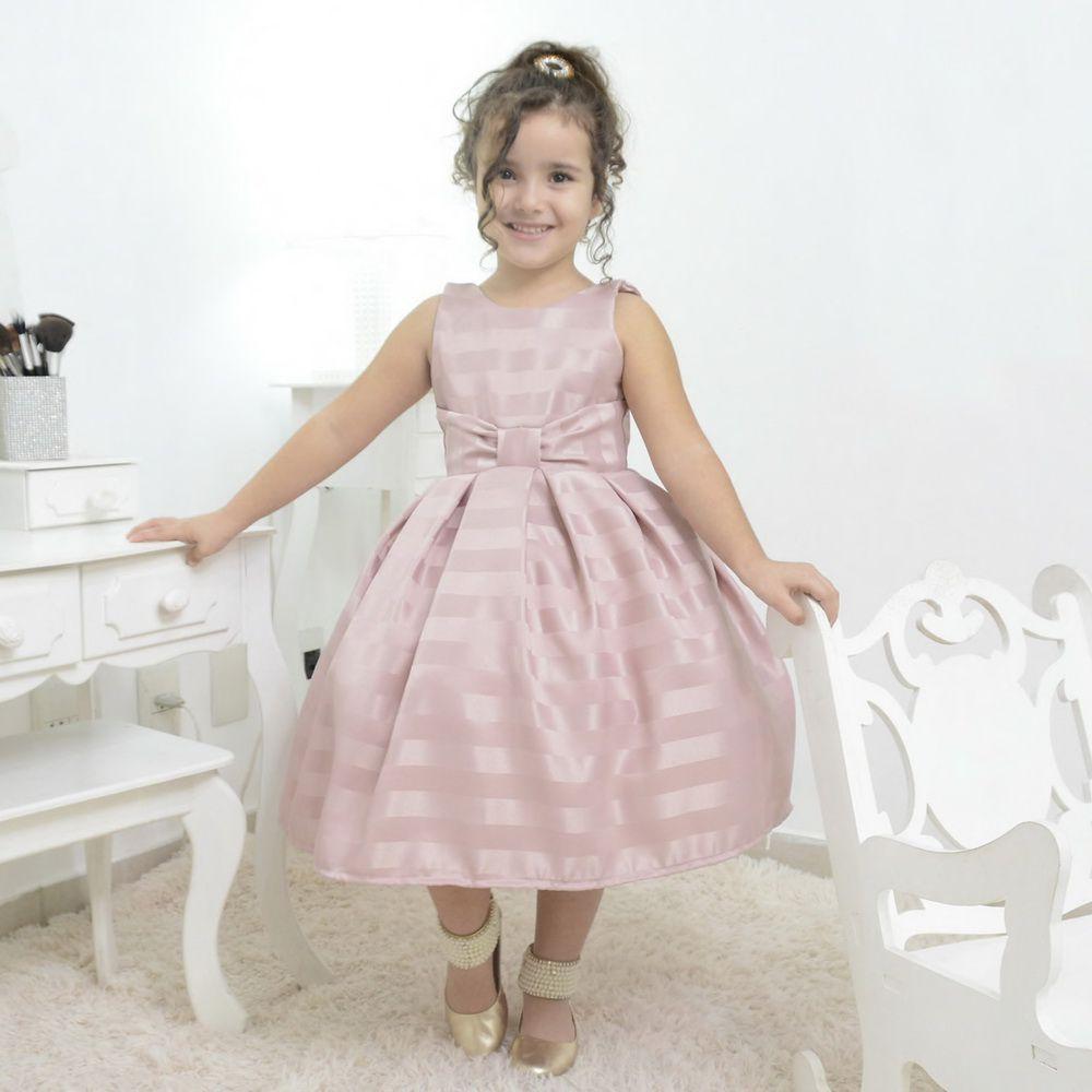 vestido de festa infantil rosa seco