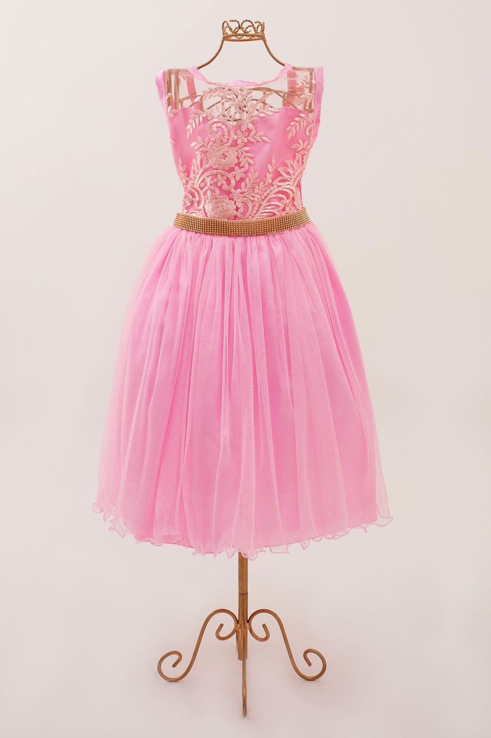 vestido de formatura infantil rosa bebe