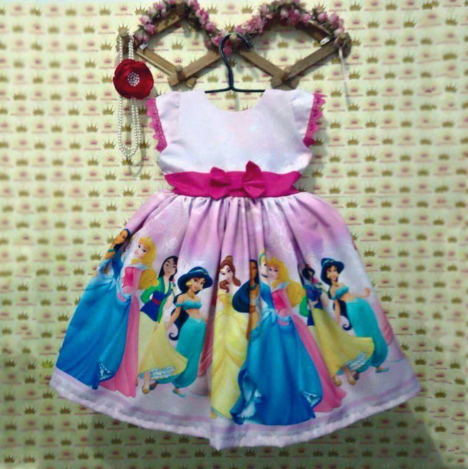 vestido infantil princesas disney