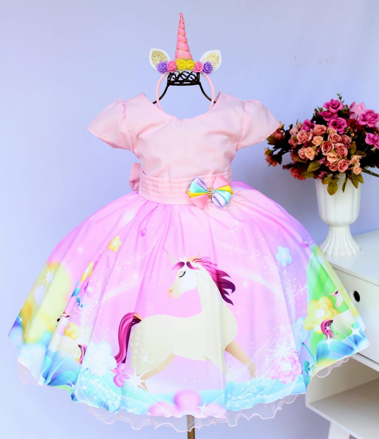 Festa Vestido De 15 Anos De UnicÃ³rnio Roupa De Unicornio Para