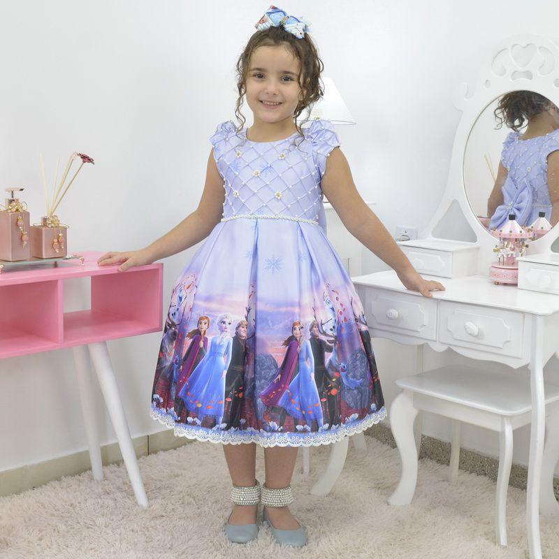 vestido infantil da frozen