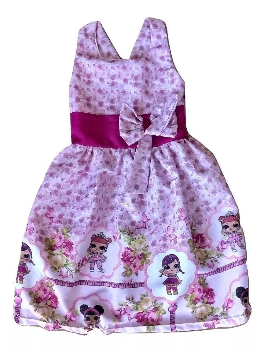 vestido rosa rodado infantil