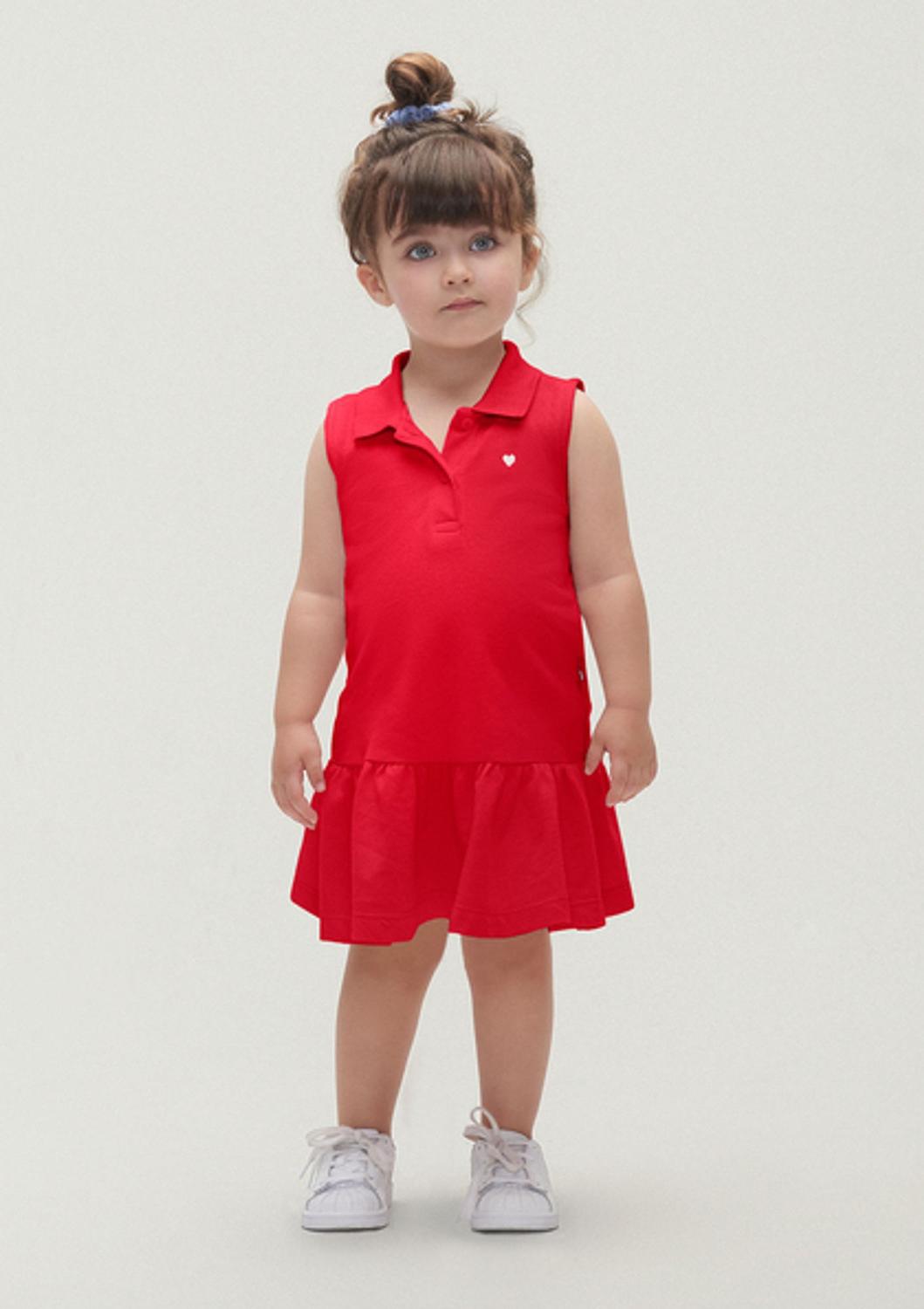 vestido infantil tommy gola polo