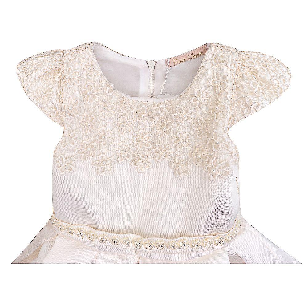 vestido de renda guipir infantil