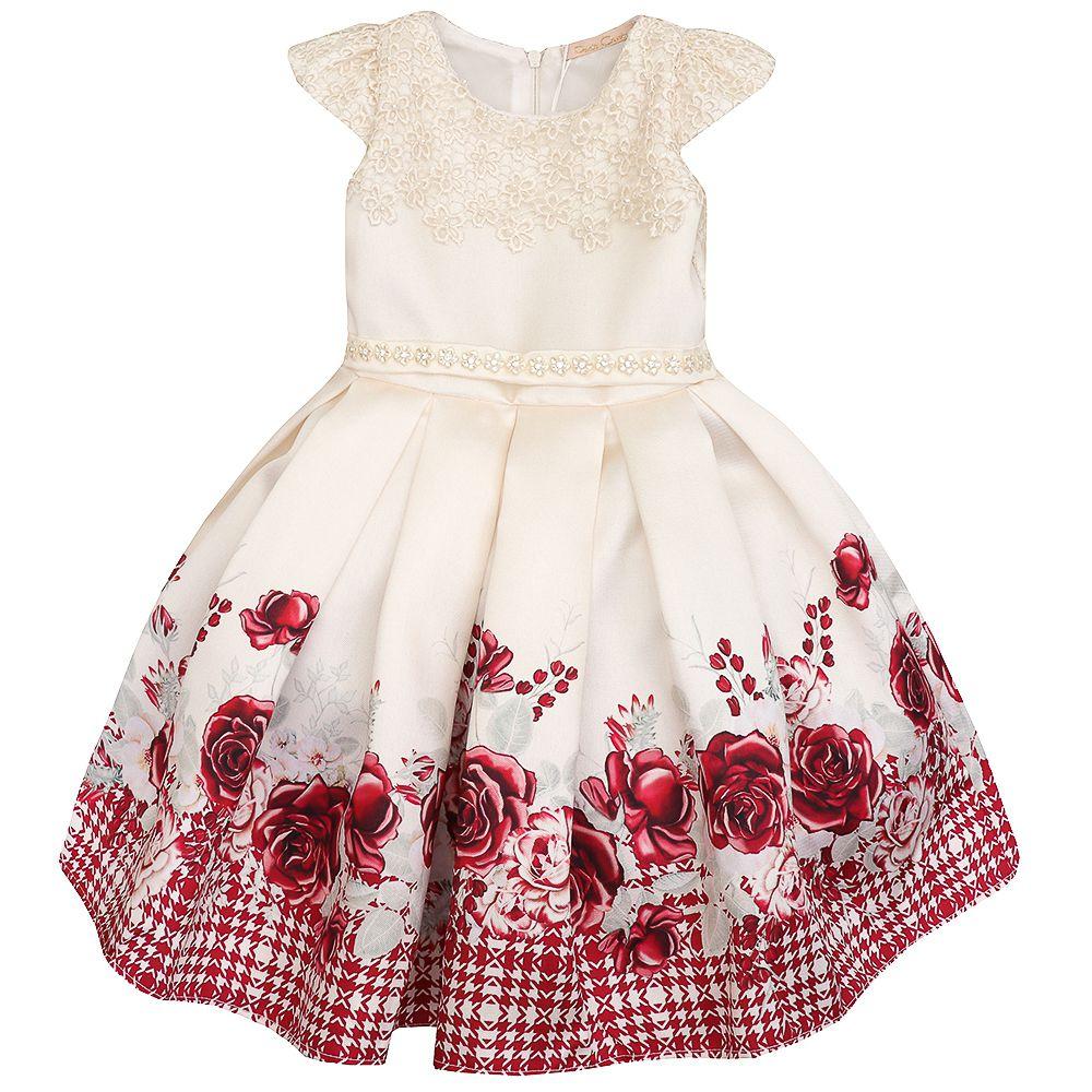 vestido de renda guipir infantil