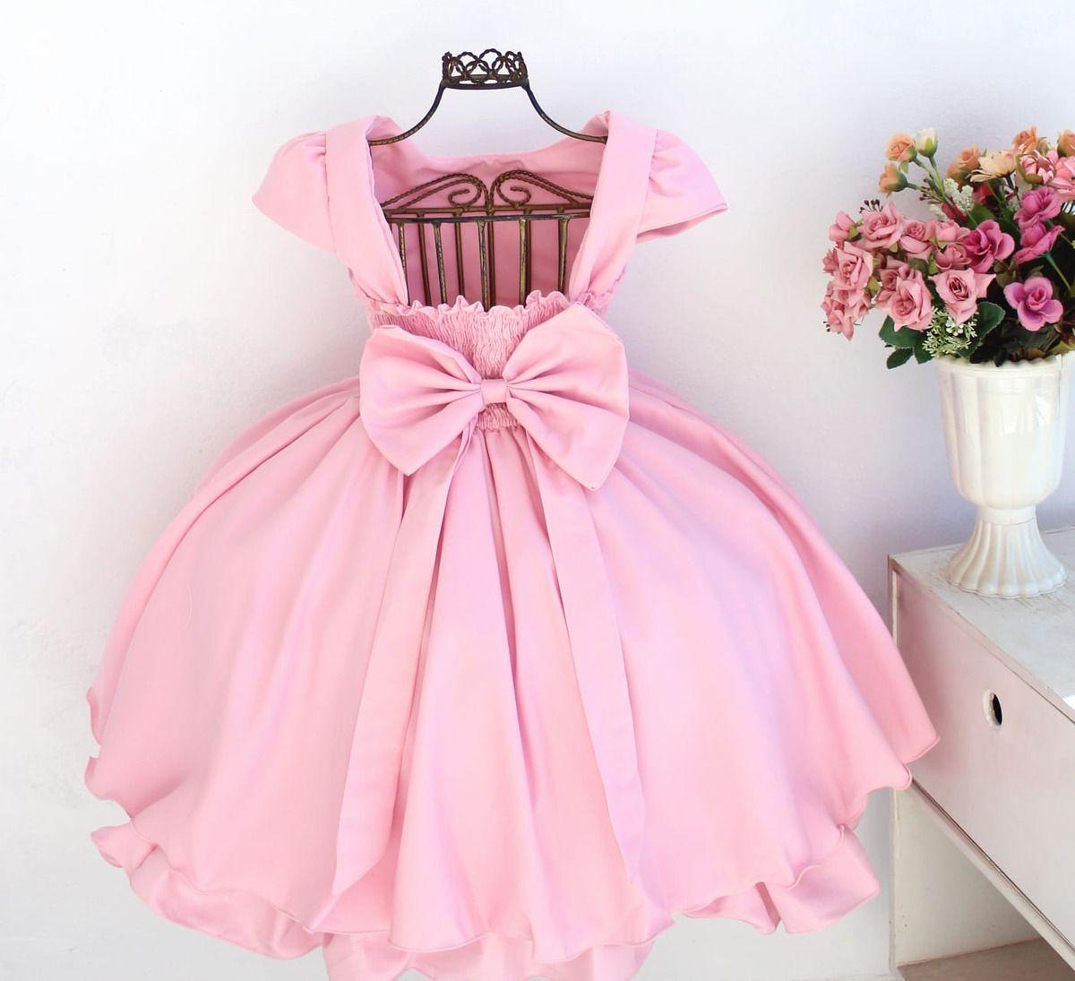 Vestido Princesa Rosa Infantil Vestido Princesa Vestido Para