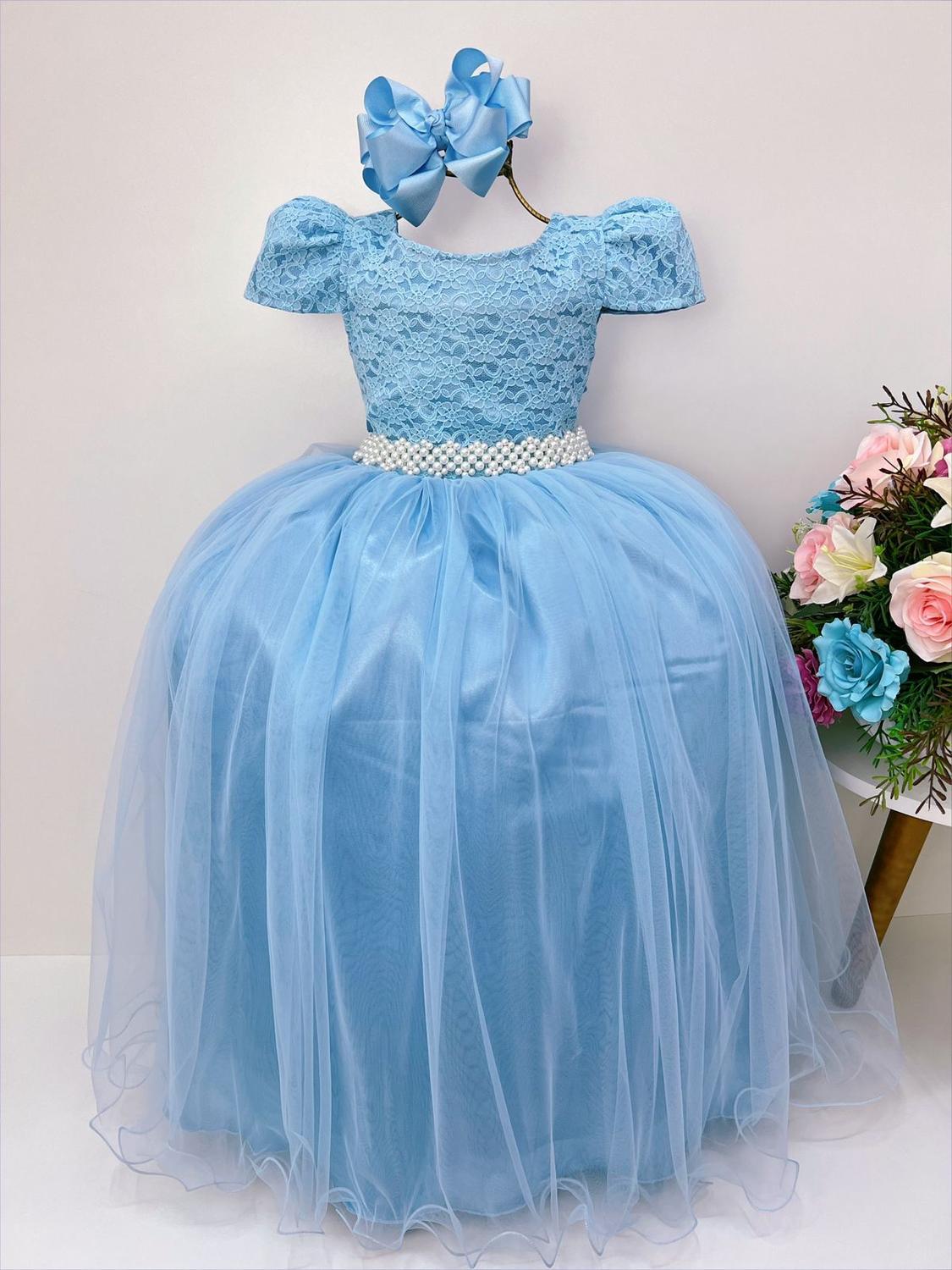 Vestido Infantil Realeza Azul C/ Renda E Pérolas Festa Luxo - Enjoy - Vestido Infantil - Magazine Luiza Vestido Infantil Realeza Azul C/ Renda E Pérolas Festa Luxo - Enjoy - Vestido Infantil - Magazine Luiza