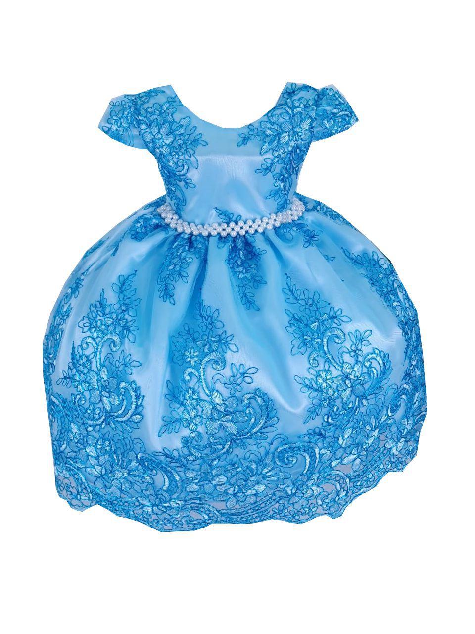 Vestido Infantil Realeza Rainha Azul Cinderela Princesa Elsa Festa Daminha  Casamento Luxo - Baby's - Vestido Infantil - Magazine Luiza