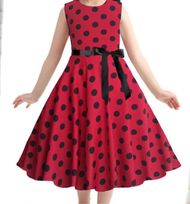 Vestidos Anos Figurino Infantil Anos 60 Vestido Retro Roupas Dos - Main Image