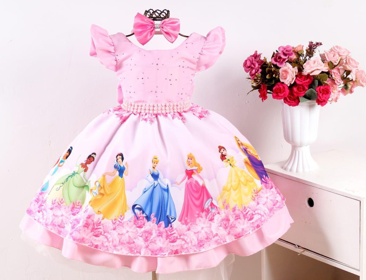 Vestido Infantil Princesa Rosa 2