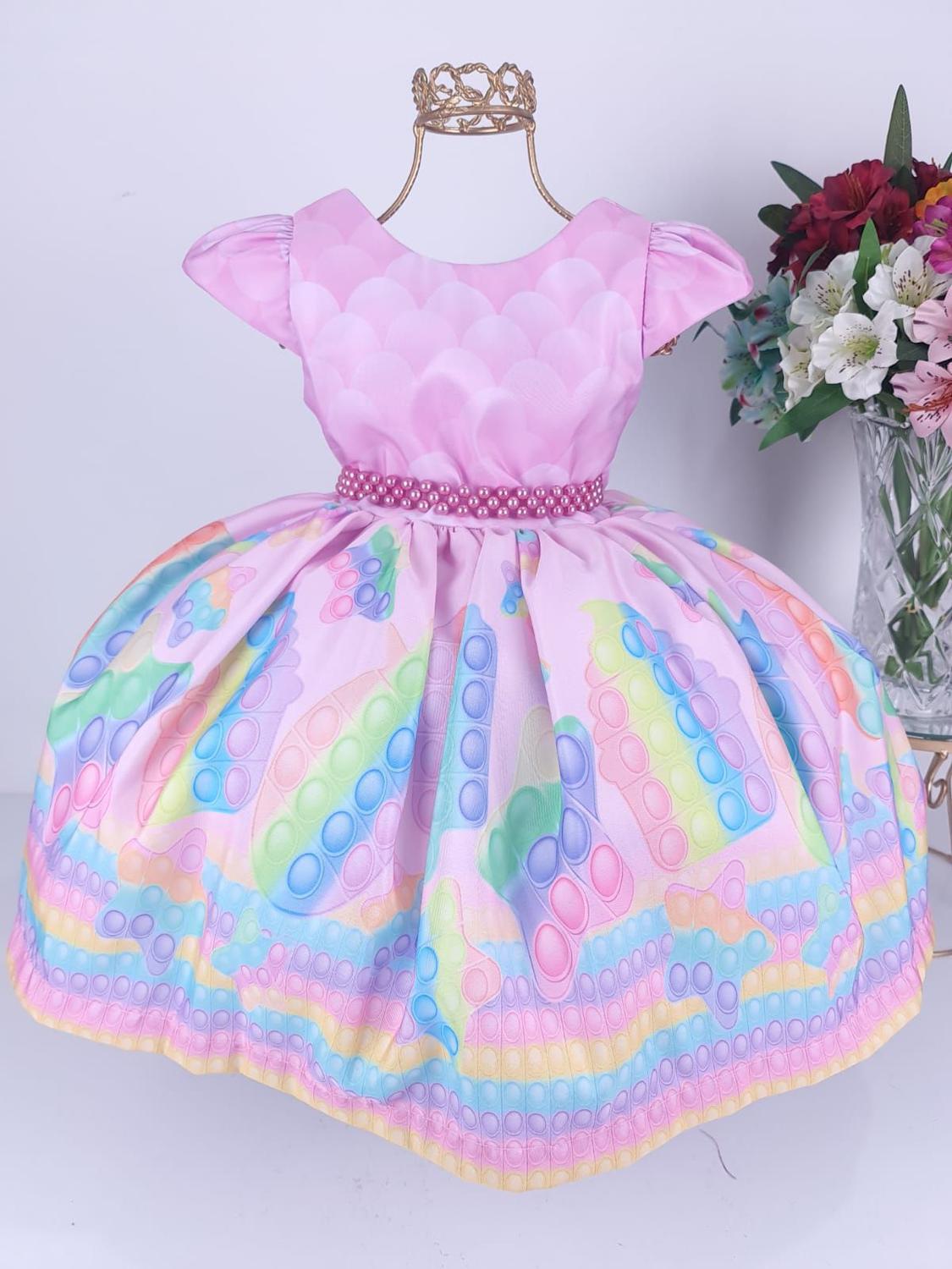 Vestido de Festa Infantil Pop It - Leidy Lou Moda Baby