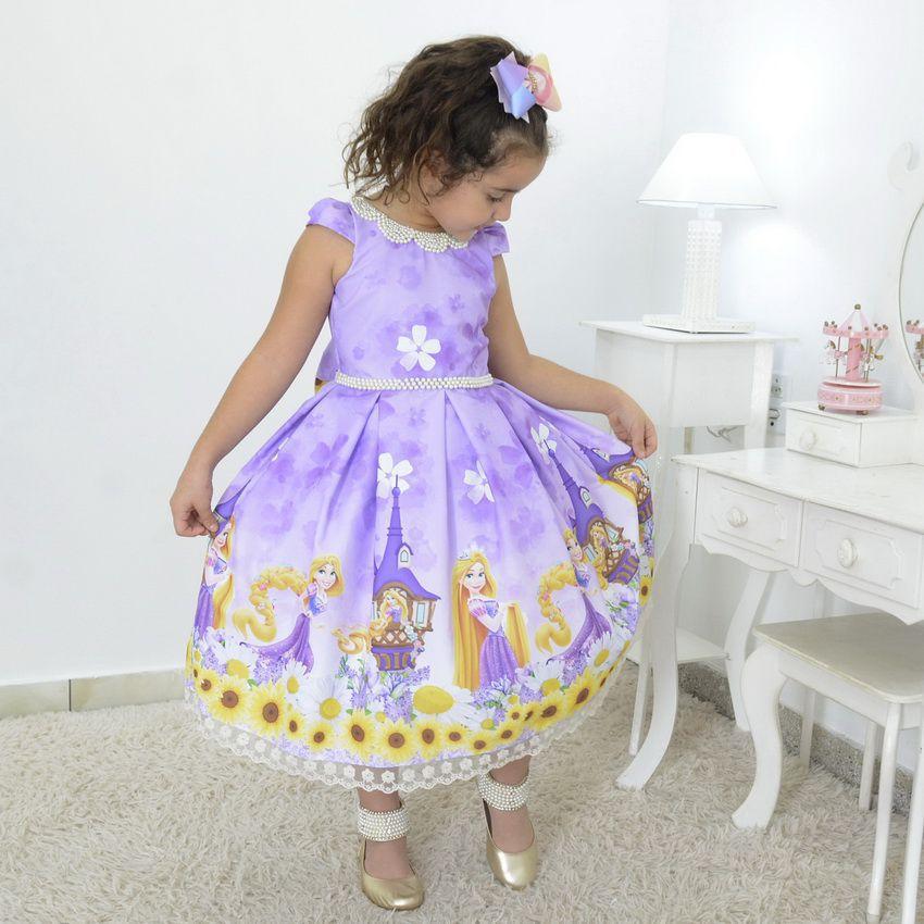 vestido rapunzel enrolados disney