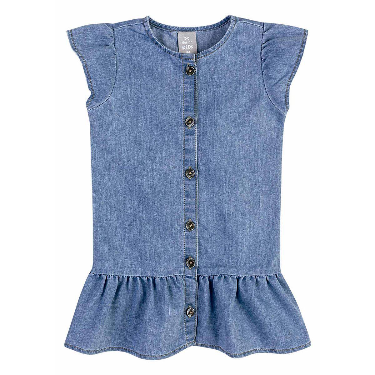 vestidinho jeans infantil