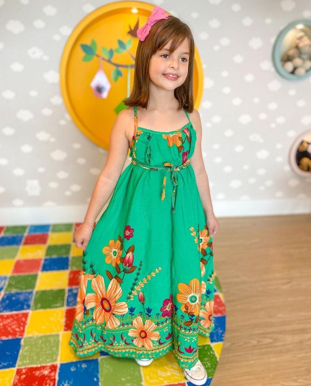 Vestido Longo Infantil Modelo De Vestido Para Menina De Anos