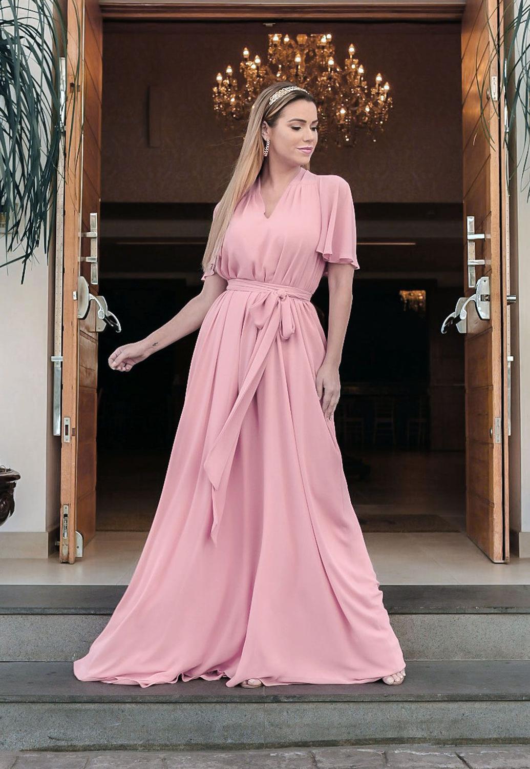 Vestido longo para madrinha Rosê ref.2593 tamanho único - SeuVestido -  Vestido Feminino - Magazine Luiza