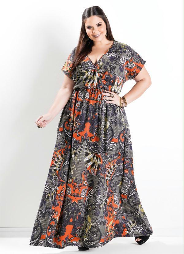 Plus Size Vestido Festa Longo Floral Plus Size Vestido De Festa