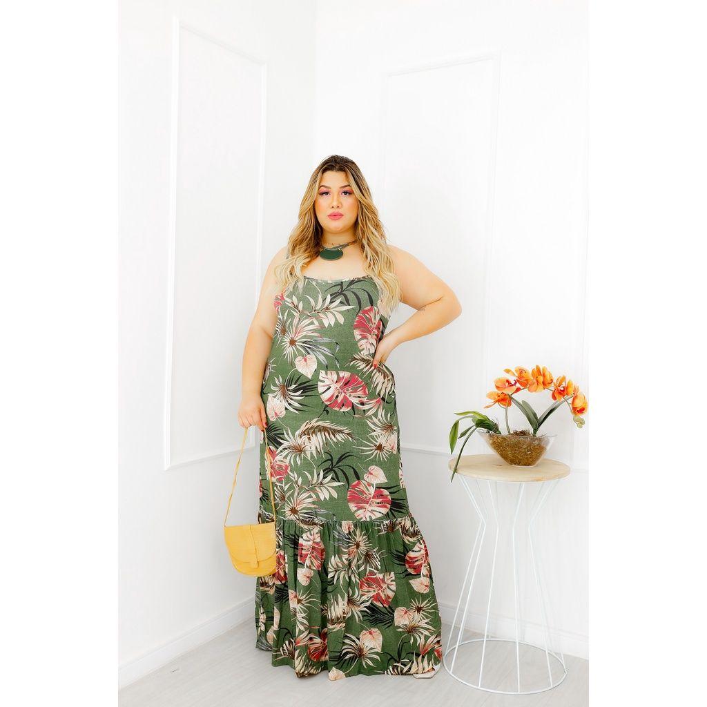 Vestido Longo Plus Size Roupa Feminina Tamanho Grande VLO La