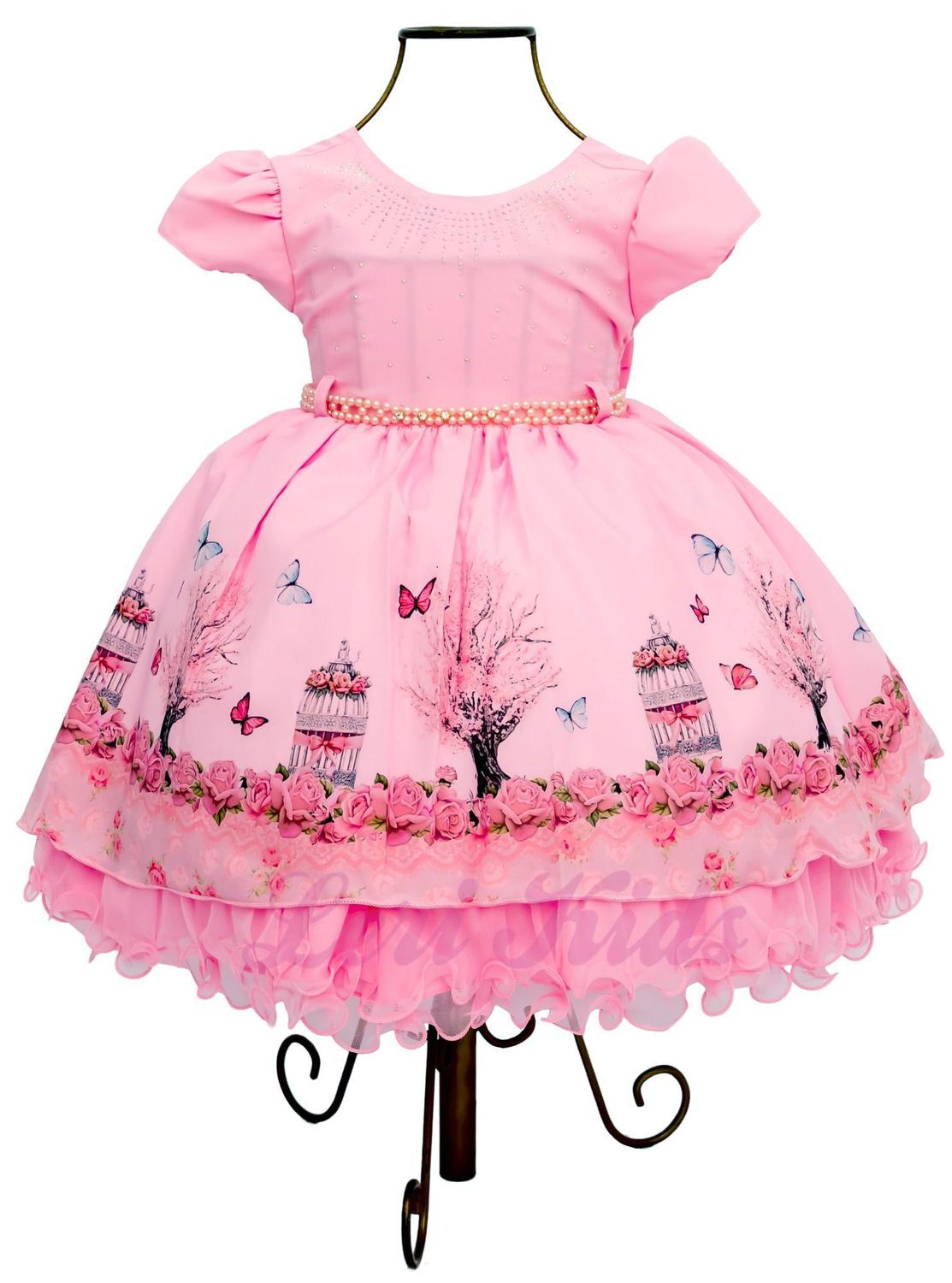 vestido para festa infantil jardim encantado