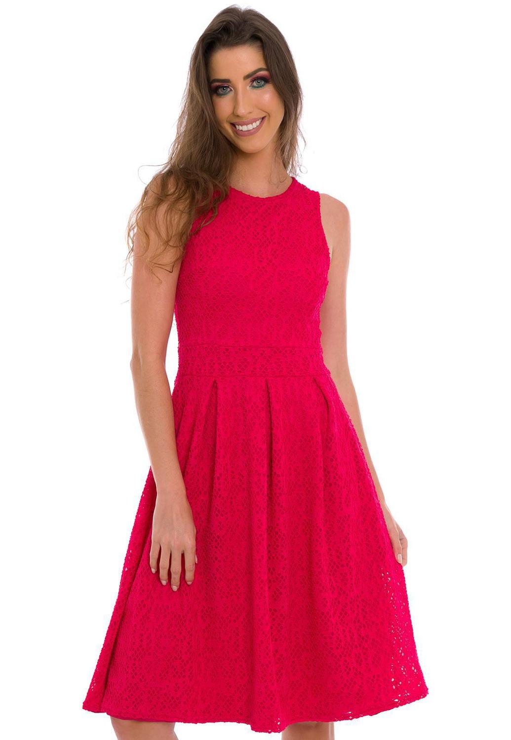 vestido midi rosa pink