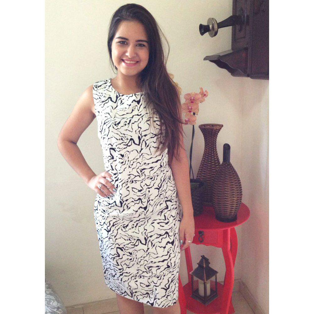 vestido de seda estampado midi