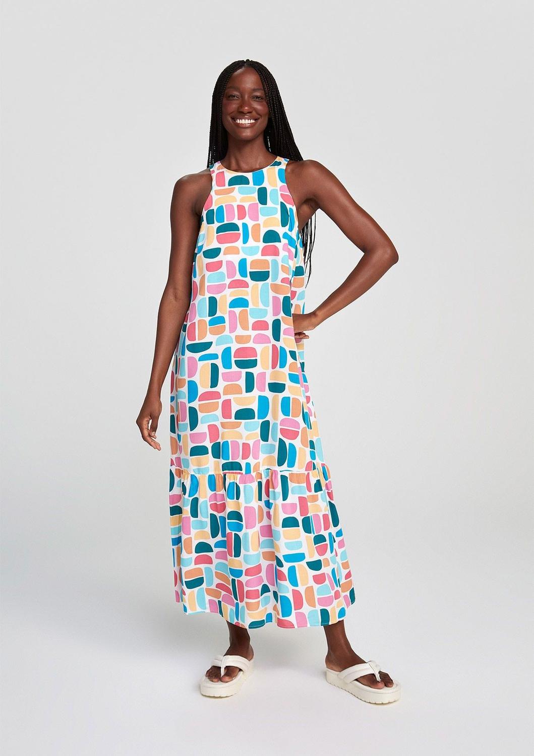 Vestido Longuete Vestido Floral Hering Vestido Estampa Vestido OnÃ