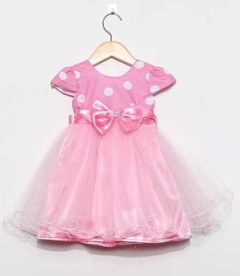 vestido da minnie rosa para festa infantil